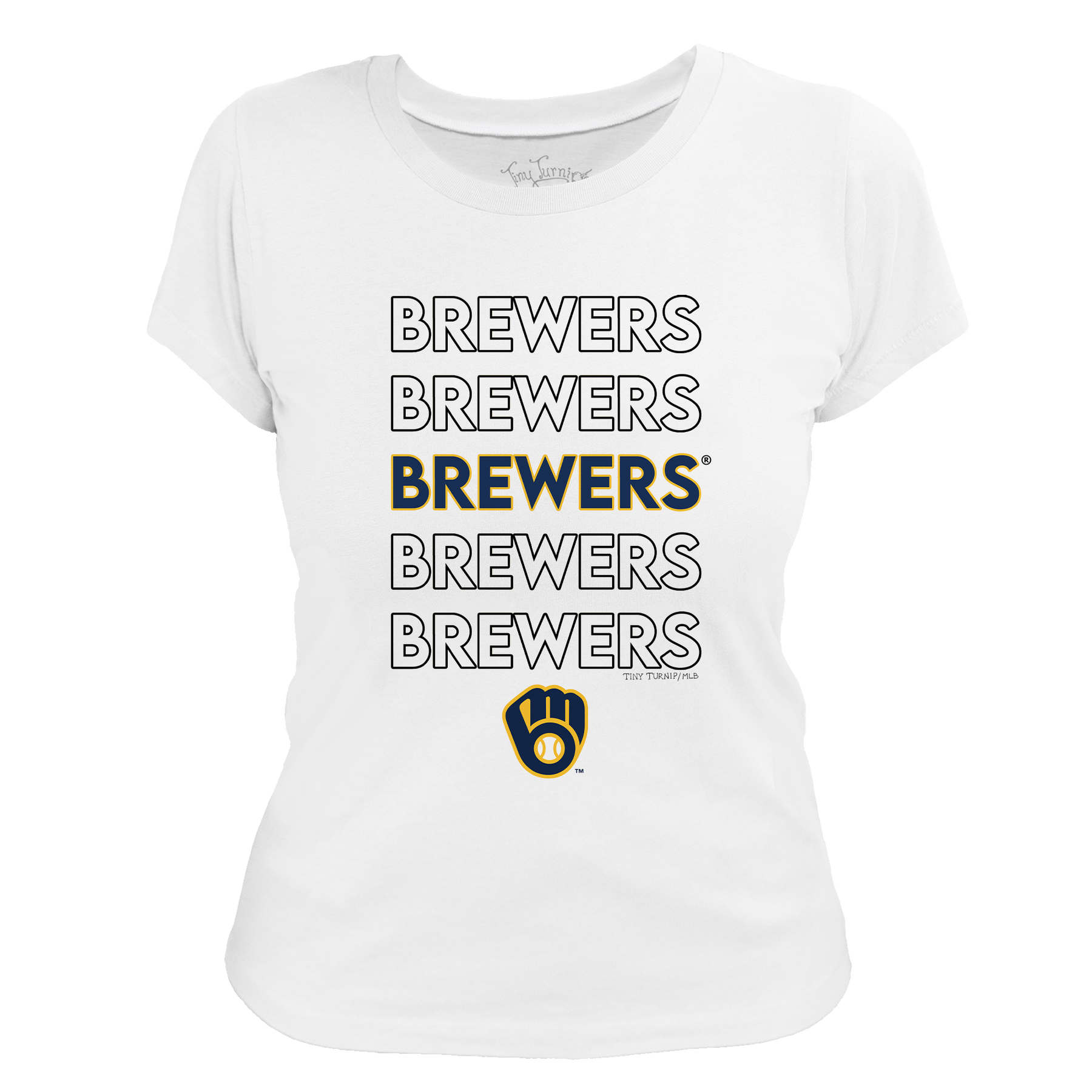 Milwaukee Brewers Stacked Tee Shirt