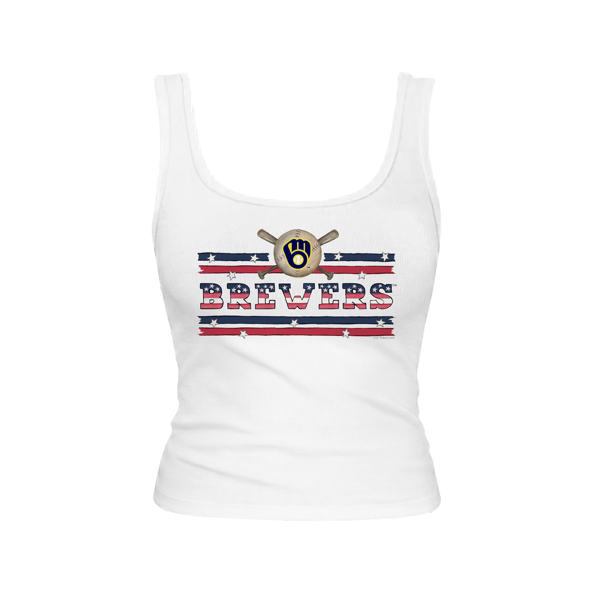 Milwaukee Brewers Stars and Stripes Emmy Tank