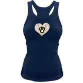 Milwaukee Brewers Stitched Heart Racerback Tank - Tiny Turnip