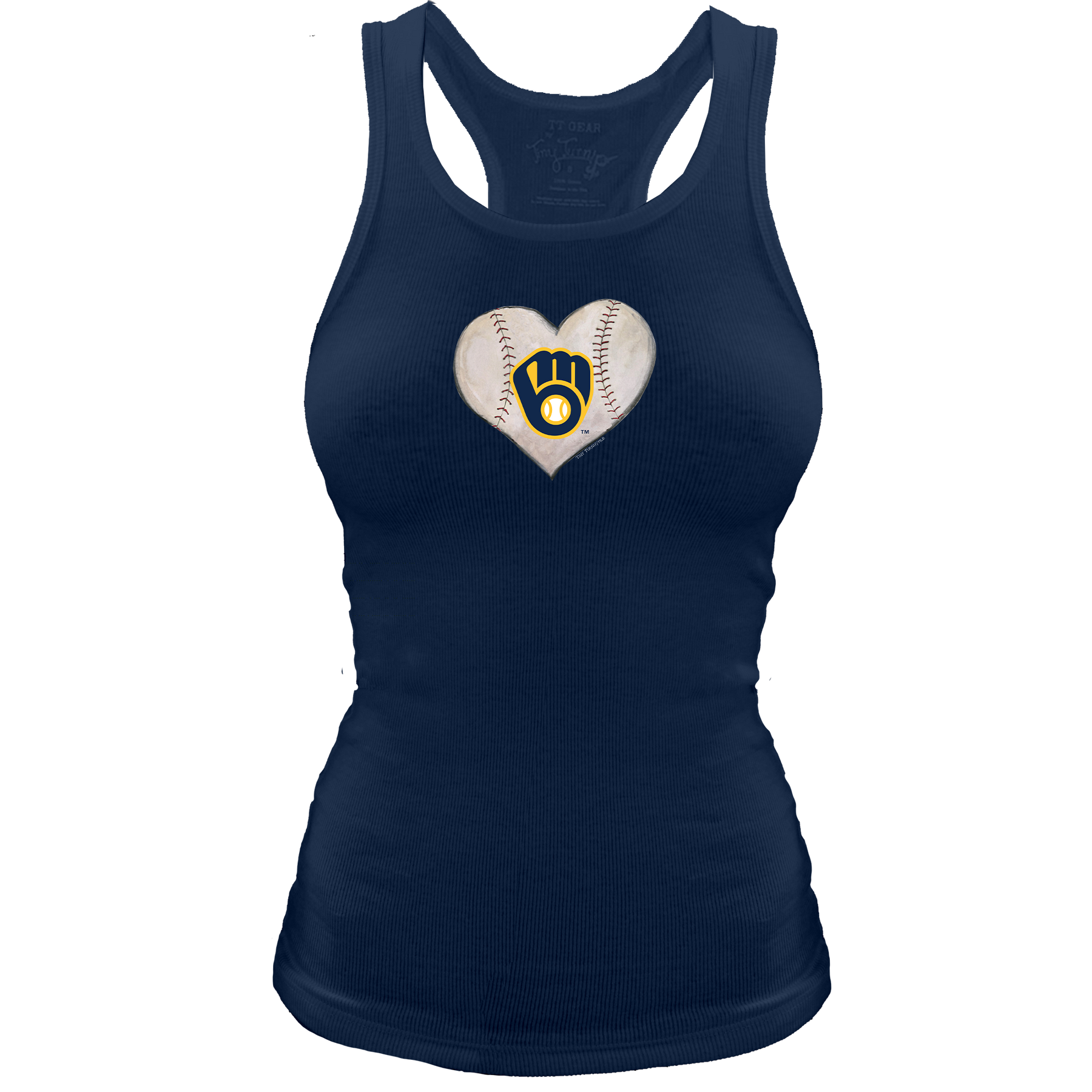 Milwaukee Brewers Stitched Heart Racerback Tank - Tiny Turnip