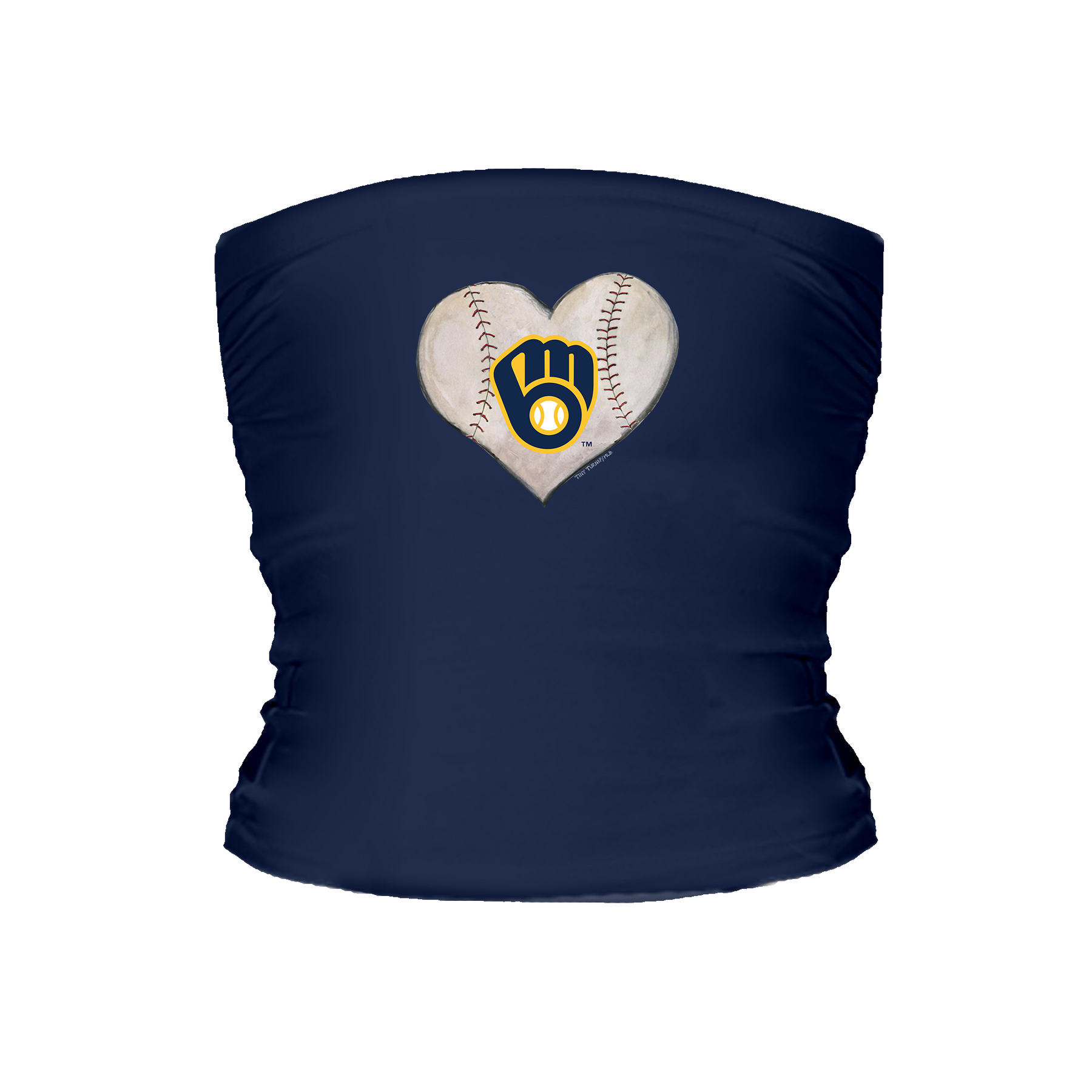 Milwaukee Brewers Stitched Heart Tube Top - Tiny Turnip