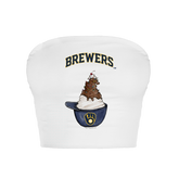 Milwaukee Brewers Sundae Helmet Crop Tube Top - Tiny Turnip