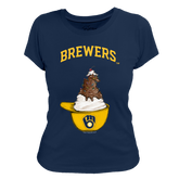 Milwaukee Brewers Sundae Helmet Women's Tee Shirt