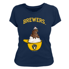 Milwaukee Brewers Sundae Helmet Women's Tee Shirt