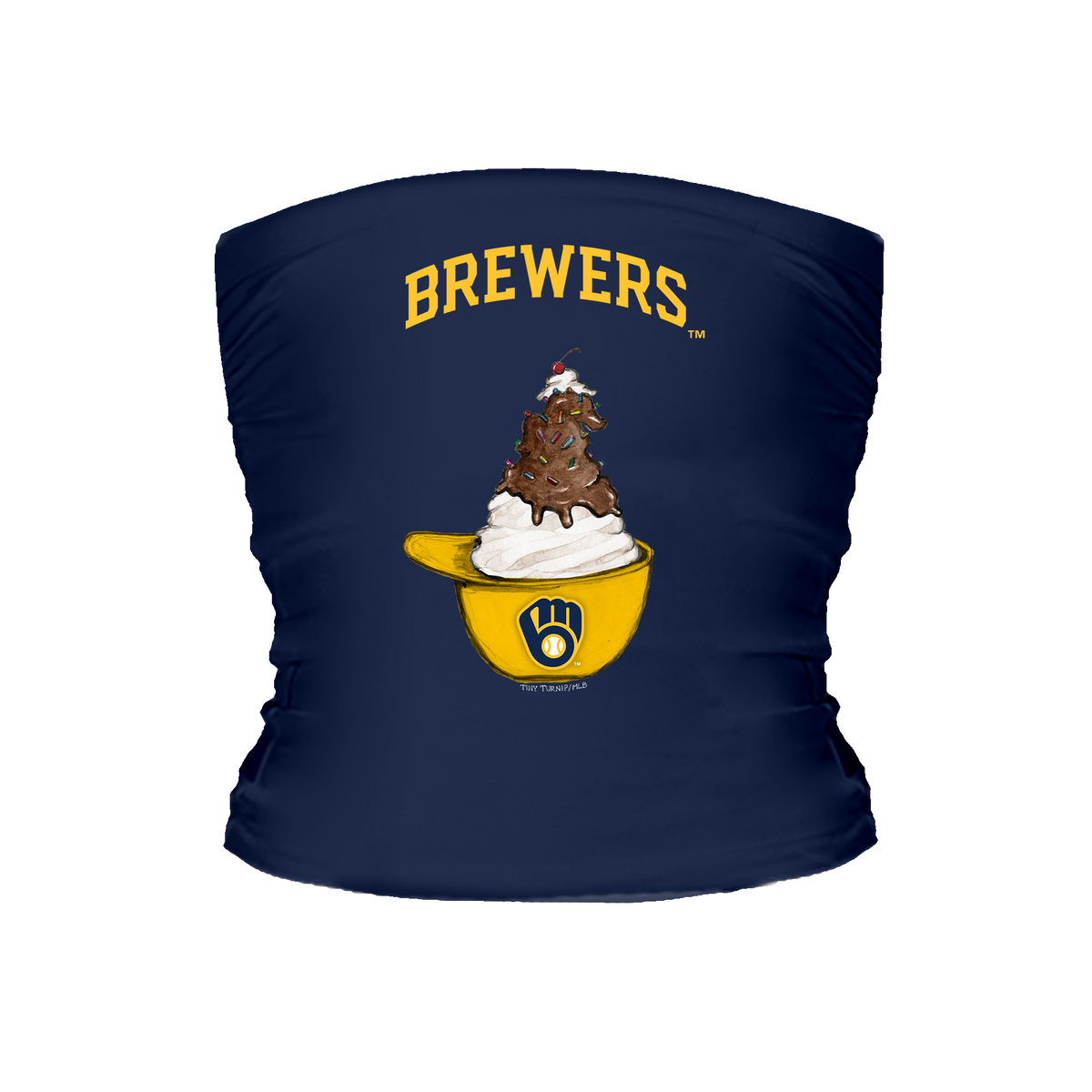 Milwaukee Brewers Sundae Helmet Tube Top - Tiny Turnip