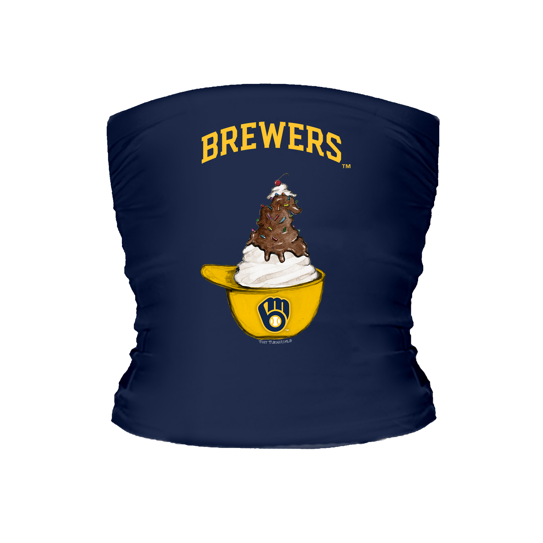Milwaukee Brewers Sundae Helmet Tube Top - Tiny Turnip