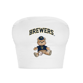 Milwaukee Brewers Teddy Crop Tube Top - Tiny Turnip
