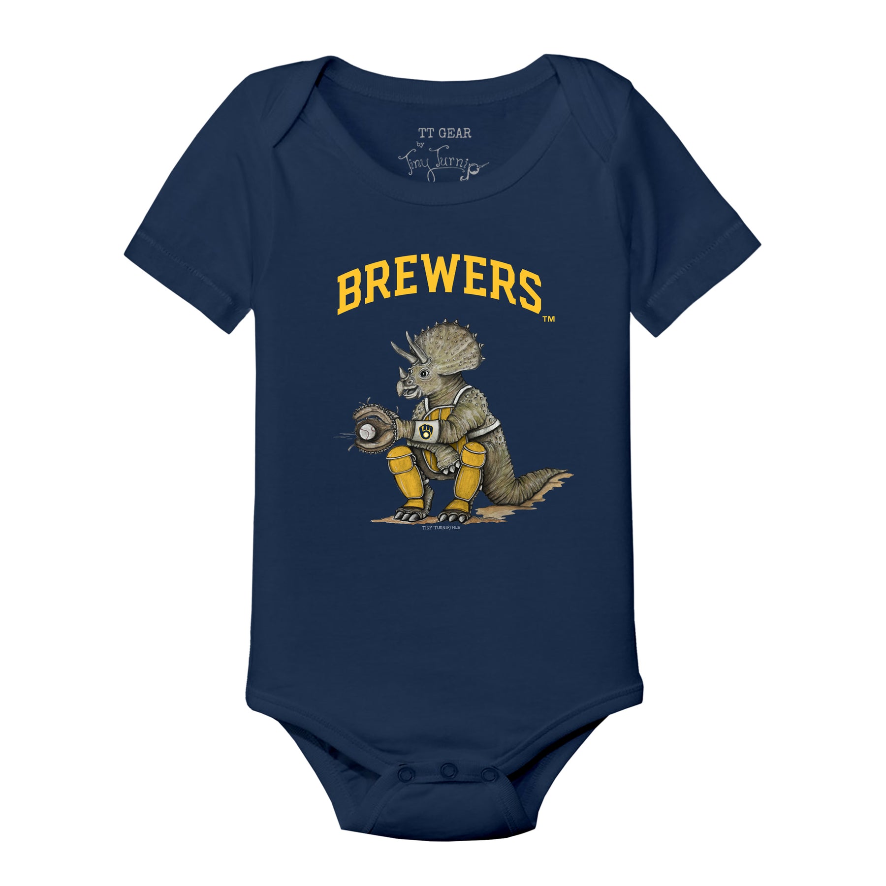 Milwaukee Brewers Triceratops Short Sleeve Snapper