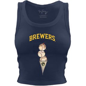 Milwaukee Brewers Triple Scoop Crop Tank