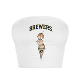 Milwaukee Brewers Triple Scoop Crop Tube Top