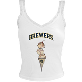 Milwaukee Brewers Triple Scoop Lace Tank