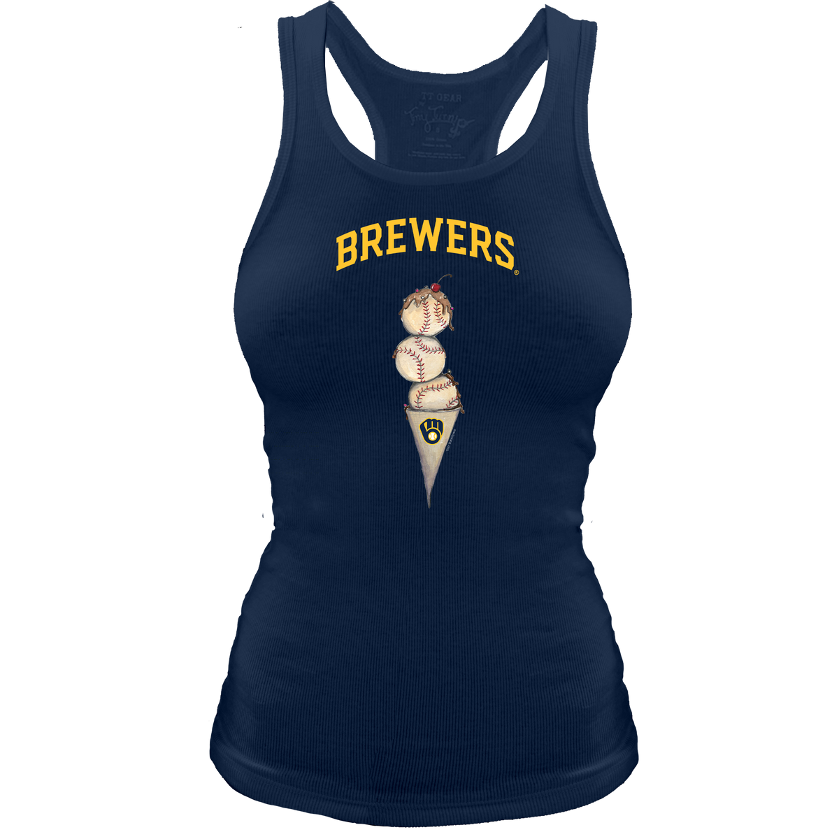 Milwaukee Brewers Triple Scoop Racerback Tank - Tiny Turnip