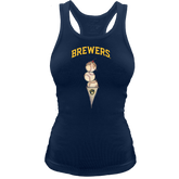 Milwaukee Brewers Triple Scoop Racerback Tank - Tiny Turnip
