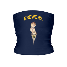 Milwaukee Brewers Triple Scoop Tube Top - Tiny Turnip