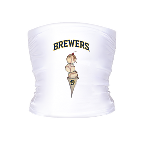 Milwaukee Brewers Triple Scoop Tube Top - Tiny Turnip