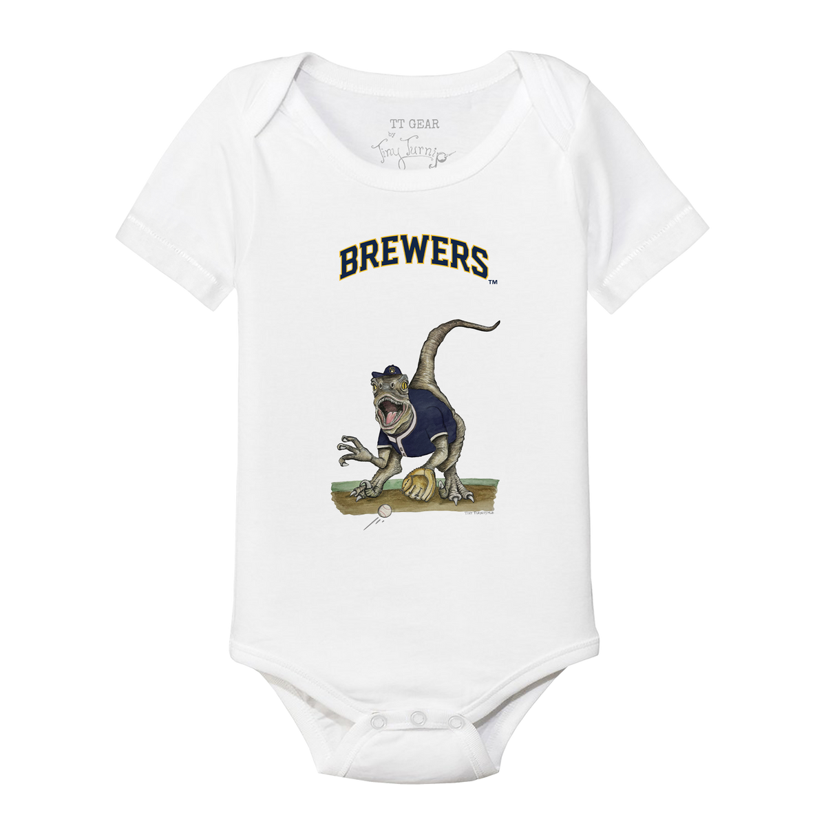 Milwaukee Brewers Velociraptor Short Sleeve Snapper