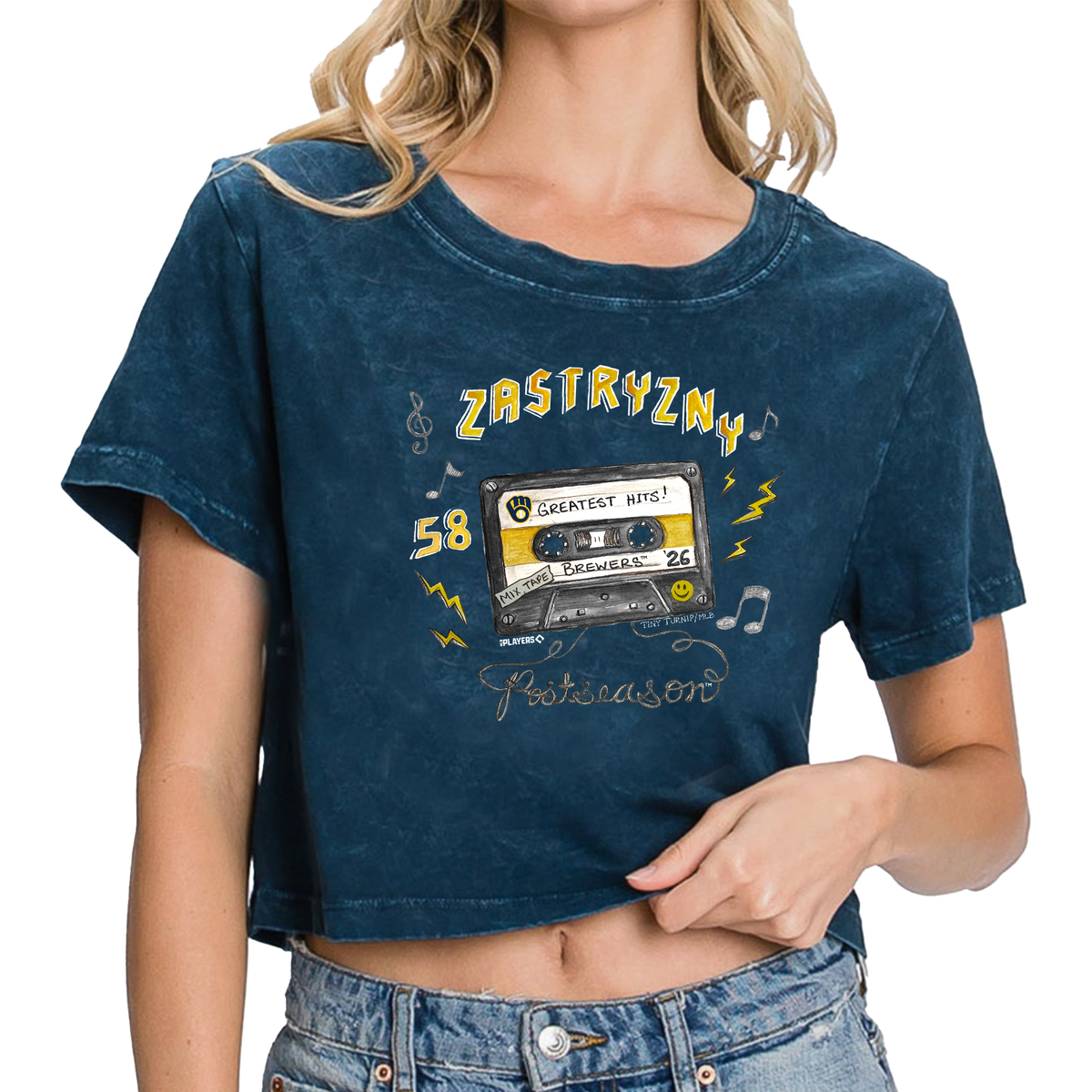 VIP Milwaukee Brewers Postseason '26 Vintage Crop Tee - Tiny Turnip