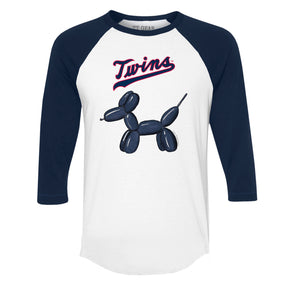 Minnesota Twins Balloon Dog 3/4 Navy Blue Sleeve Raglan