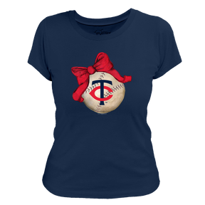 Minnesota Twins Baseball Bow Tee Shirt