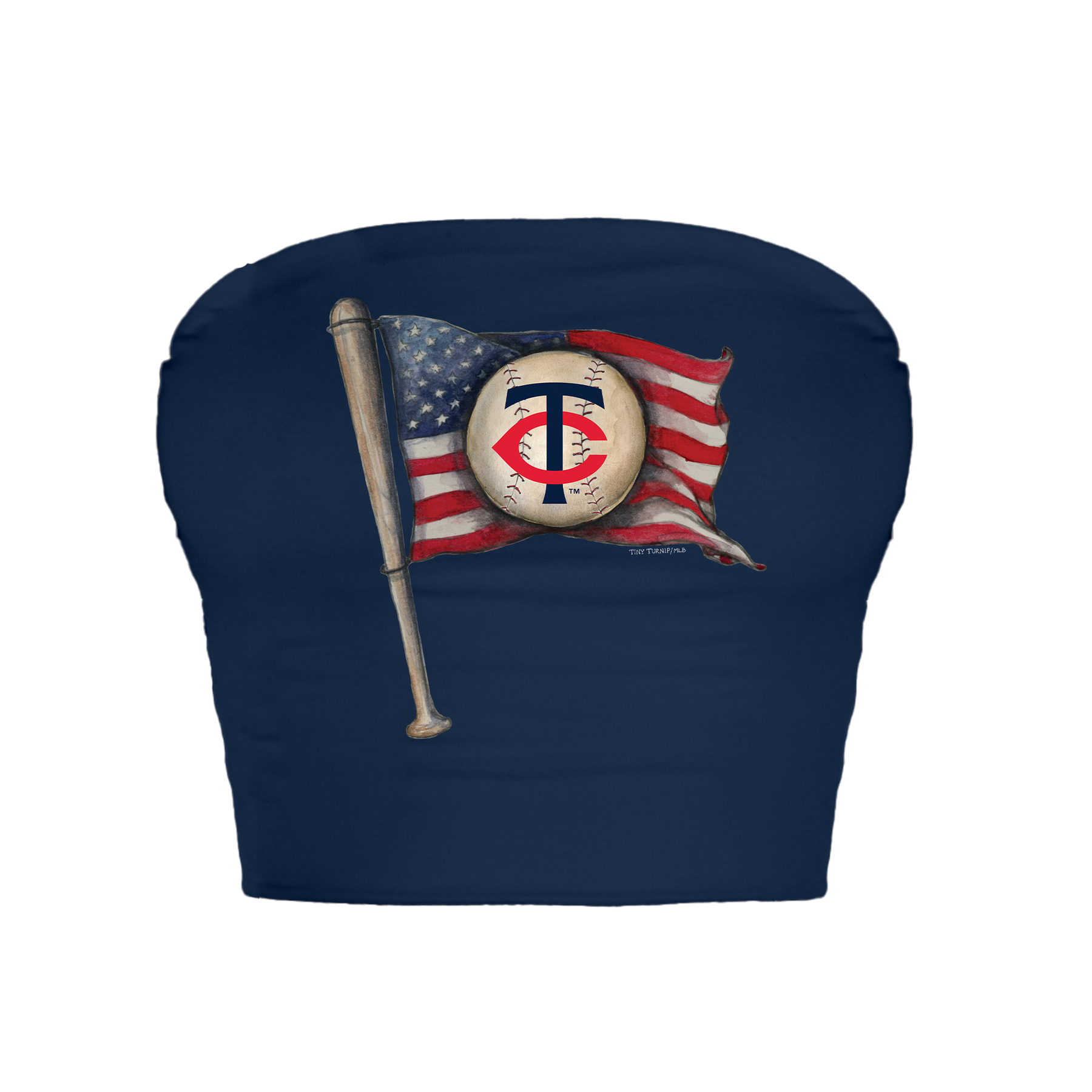Minnesota Twins Baseball Flag Crop Tube Top