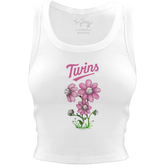Minnesota Twins Blooming Baseballs Crop Tank - Tiny Turnip