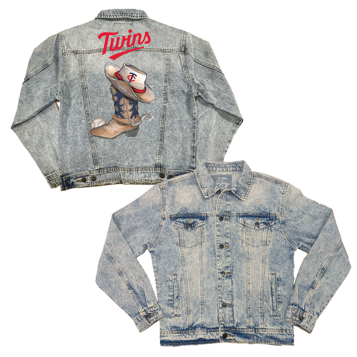 Minnesota Twins Cowboy Boot Boyfriend Denim Jacket