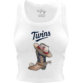 Minnesota Twins Cowboy Boot Crop Tank