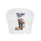 Minnesota Twins Cowboy Boot Crop Tube Top