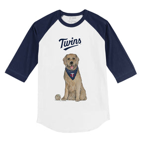 Minnesota Twins Golden Retriever 3/4 Navy Blue Sleeve Raglan