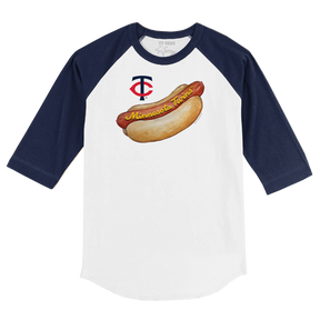Minnesota Twins Hot Dog 3/4 Navy Blue Sleeve Raglan