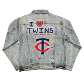 I Heart Twins Boyfriend Denim Jacket - Tiny Turnip