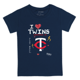 I Heart Twins Kid's Tee Shirt - Tiny Turnip
