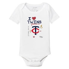 I Heart Twins Short Sleeve Snapper - Tiny Turnip