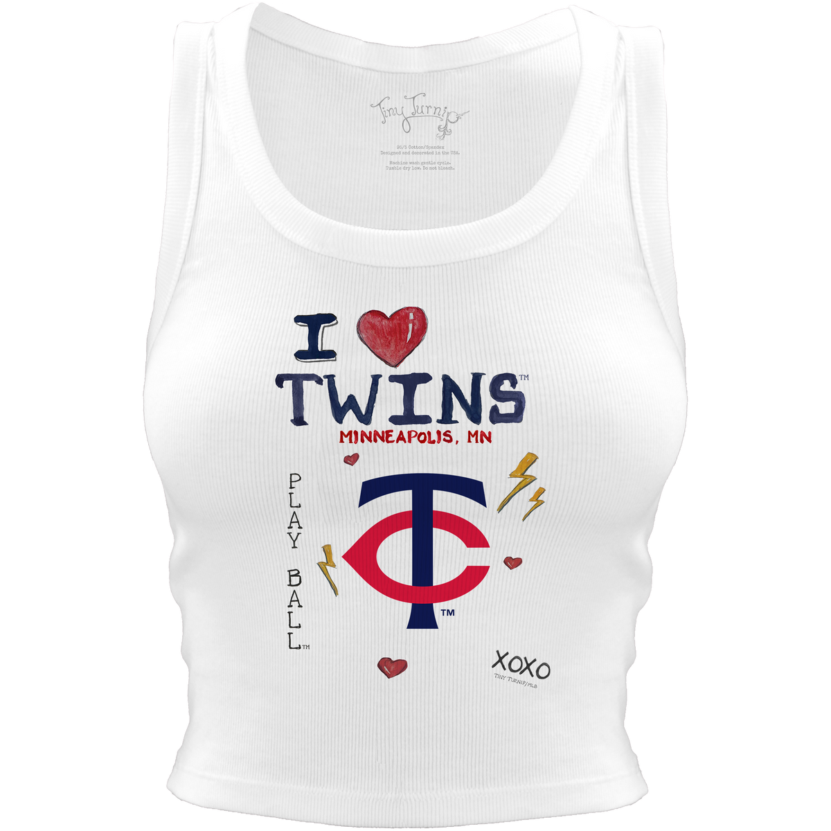 Minnesota Twins I Heart Team Crop Tank - Tiny Turnip
