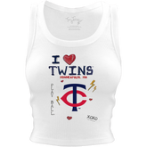Minnesota Twins I Heart Team Crop Tank - Tiny Turnip