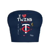 Minnesota Twins I Heart Twins Crop Tube Top