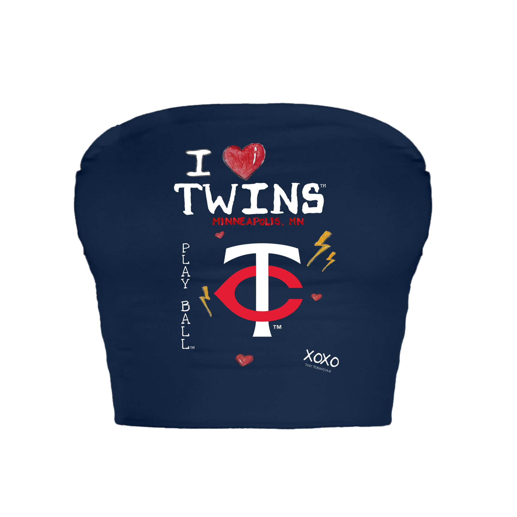 Minnesota Twins I Heart Twins Crop Tube Top