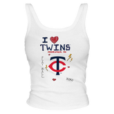 I Heart Twins Tank - Tiny Turnip