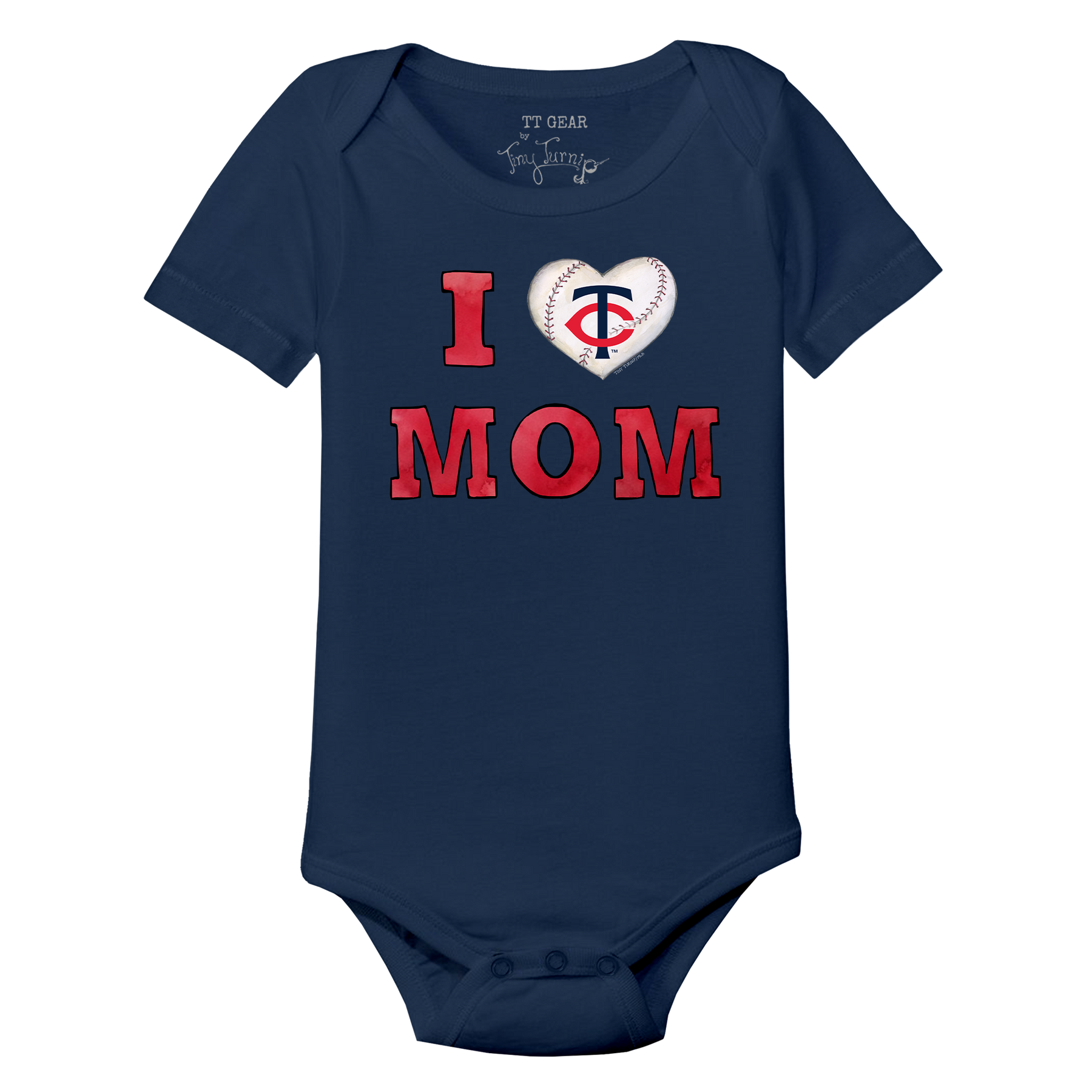 Minnesota Twins I Love Mom Short Sleeve Snapper