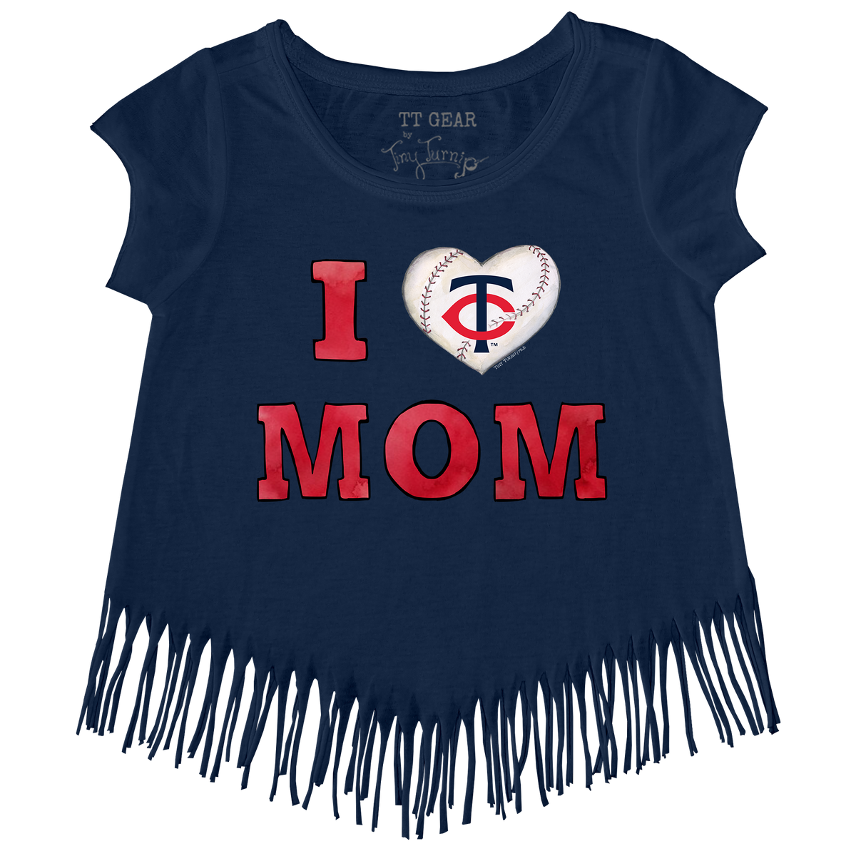 Minnesota Twins I Love Mom Fringe Tee