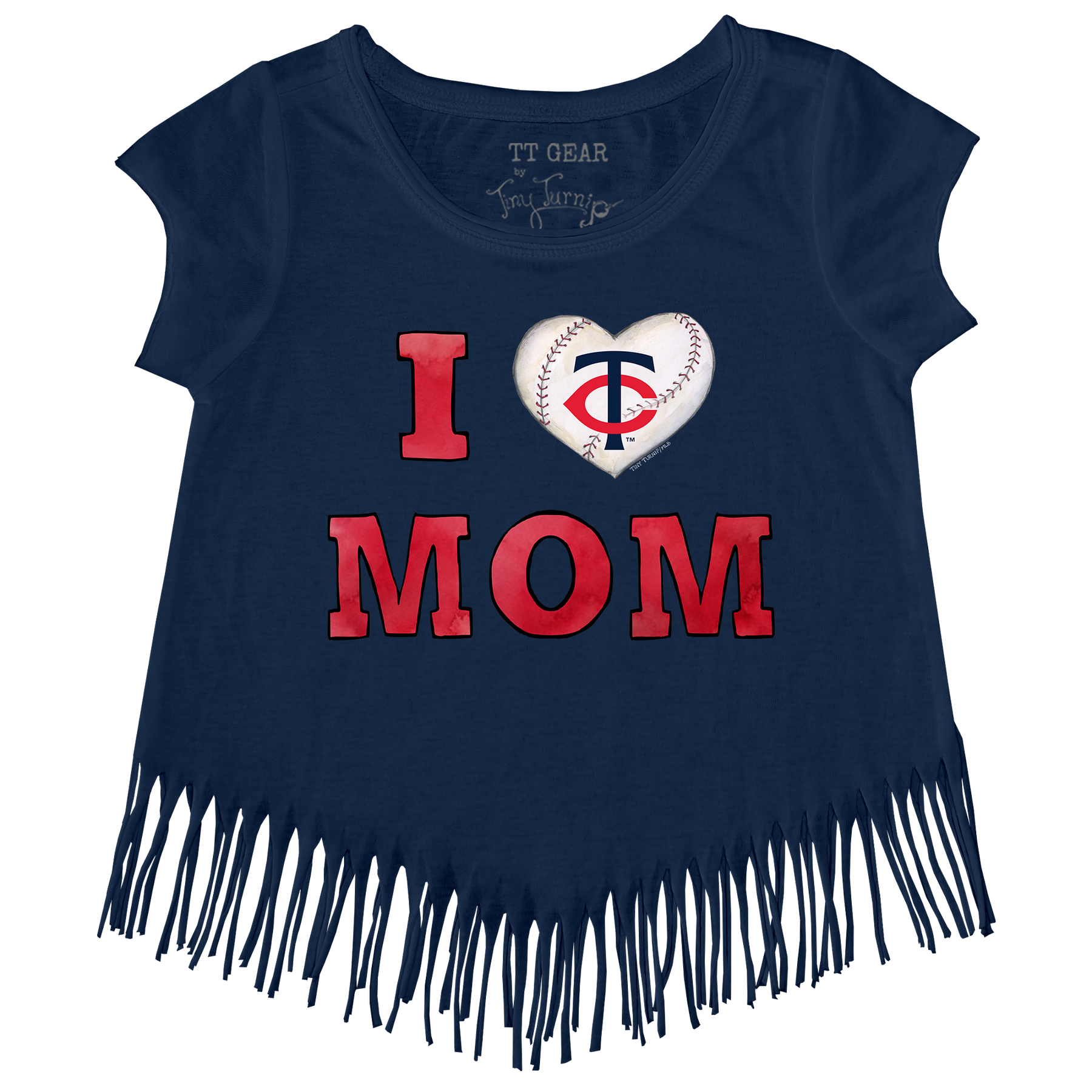 Minnesota Twins I Love Mom Fringe Tee