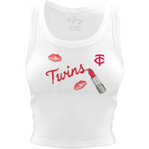 Minnesota Twins Lipstick Crop Tank - Tiny Turnip