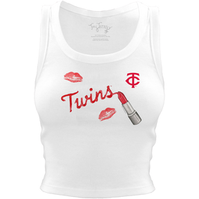 Minnesota Twins Lipstick Crop Tank - Tiny Turnip