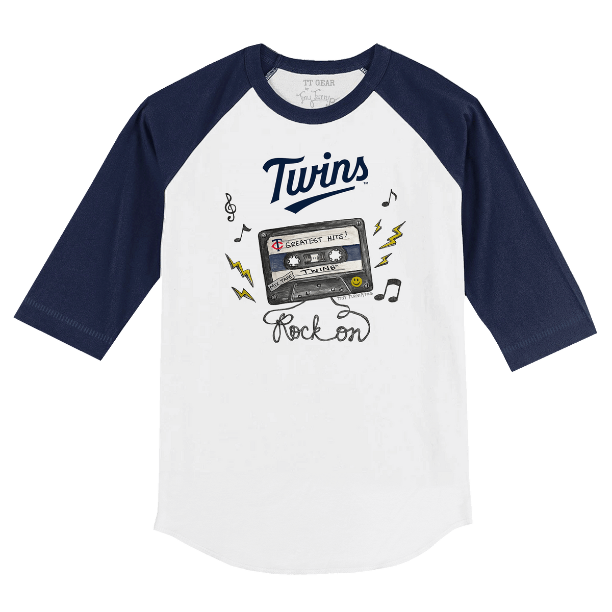 Minnesota Twins Mixtape 3/4 Navy Blue Sleeve Raglan
