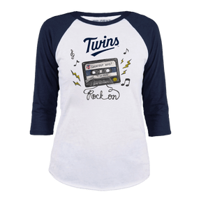 Minnesota Twins Mixtape 3/4 Navy Blue Sleeve Raglan