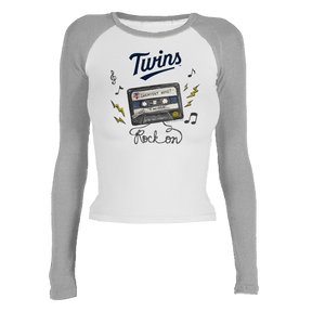 Minnesota Twins Mixtape Roxy Raglan Long Sleeve