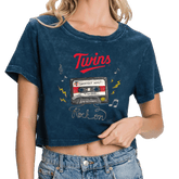 Minnesota Twins Mixtape Vintage Crop Tee - Tiny Turnip