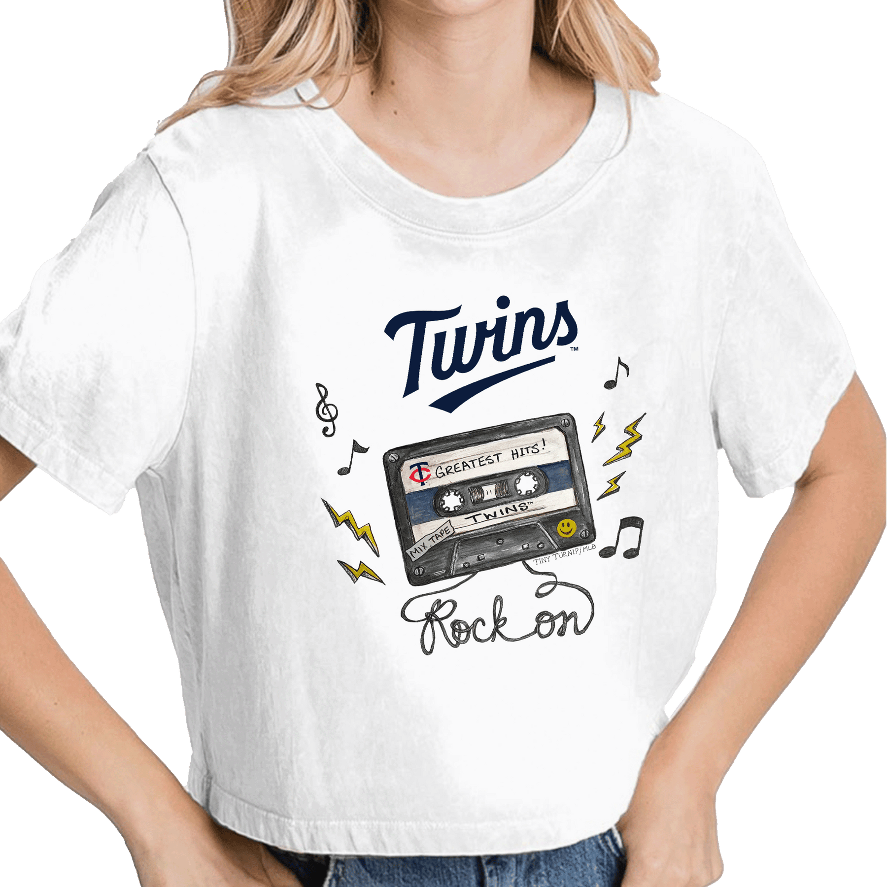 Minnesota Twins Mixtape Vintage Crop Tee - Tiny Turnip