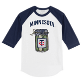 Minnesota Twins Pickle Jar 3/4 Navy Blue Sleeve Raglan