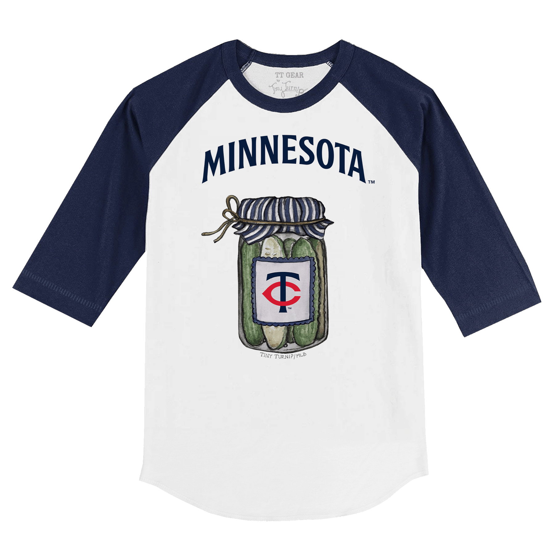 Minnesota Twins Pickle Jar 3/4 Navy Blue Sleeve Raglan